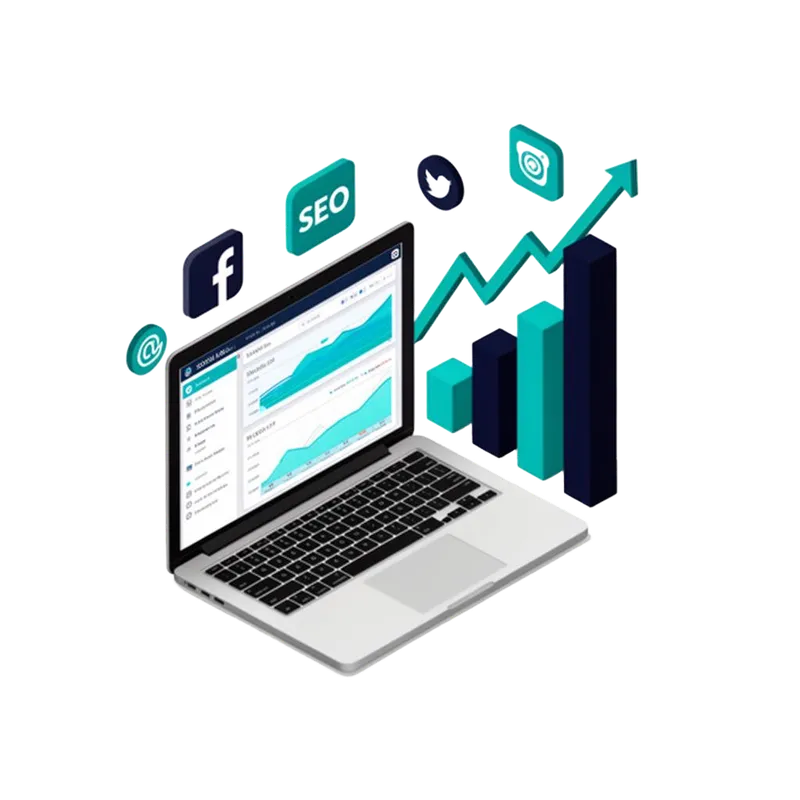 Digital growth analytics visualization