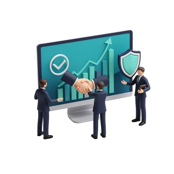 Trusted business partnership illustration