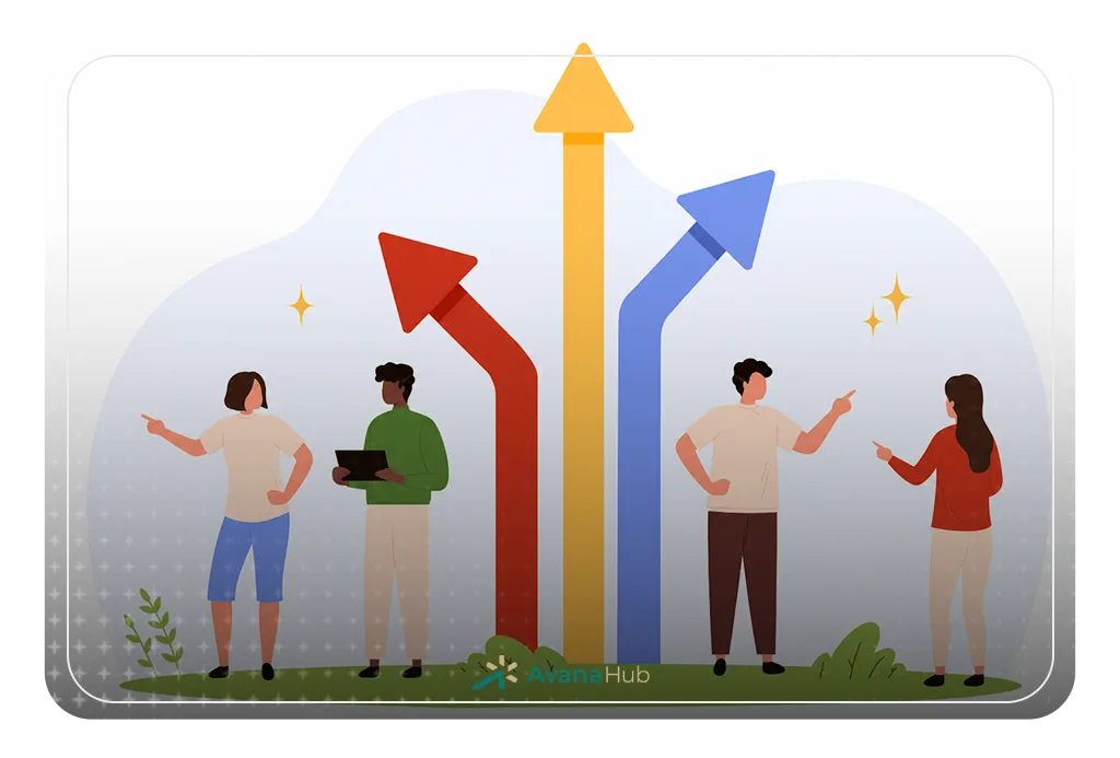 Business Decision Two Paths Illustration