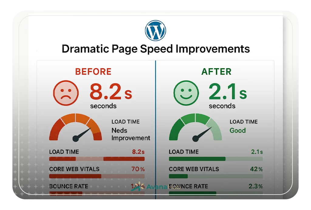 Image Optimization Before After Website Speed