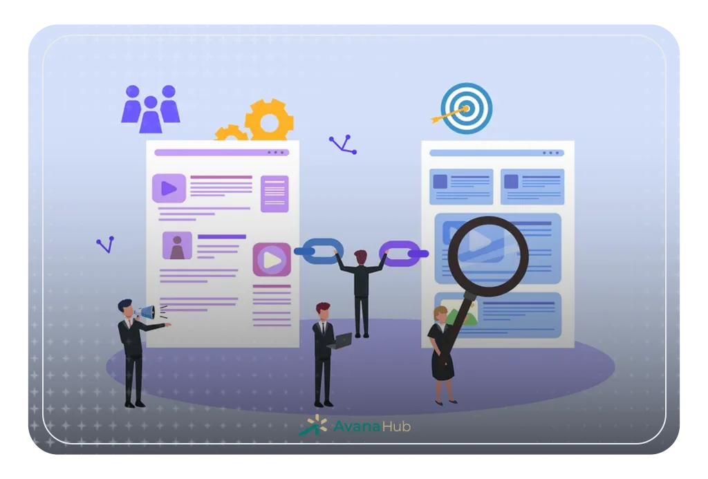Link Flow Local Seo Backlinks Business Illustration