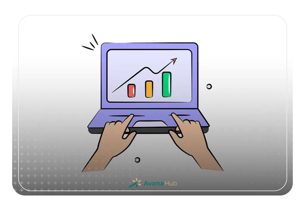 Analytics Growth Laptop Realistic