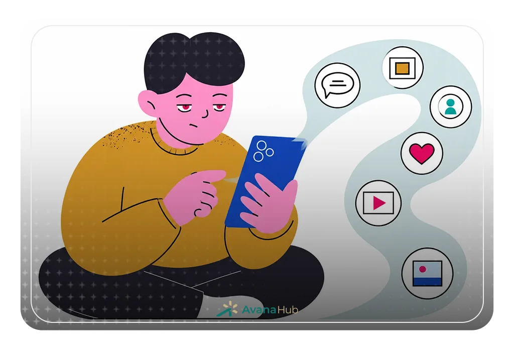 User Scrolling Frustration Website Illustration