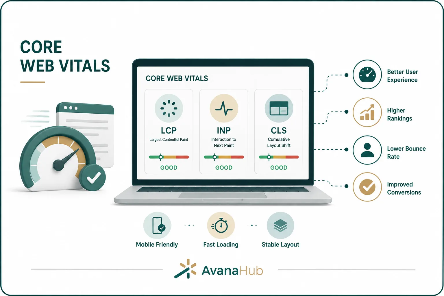Core Web Vitals Explained: LCP, INP, CLS and Page Experience SEO